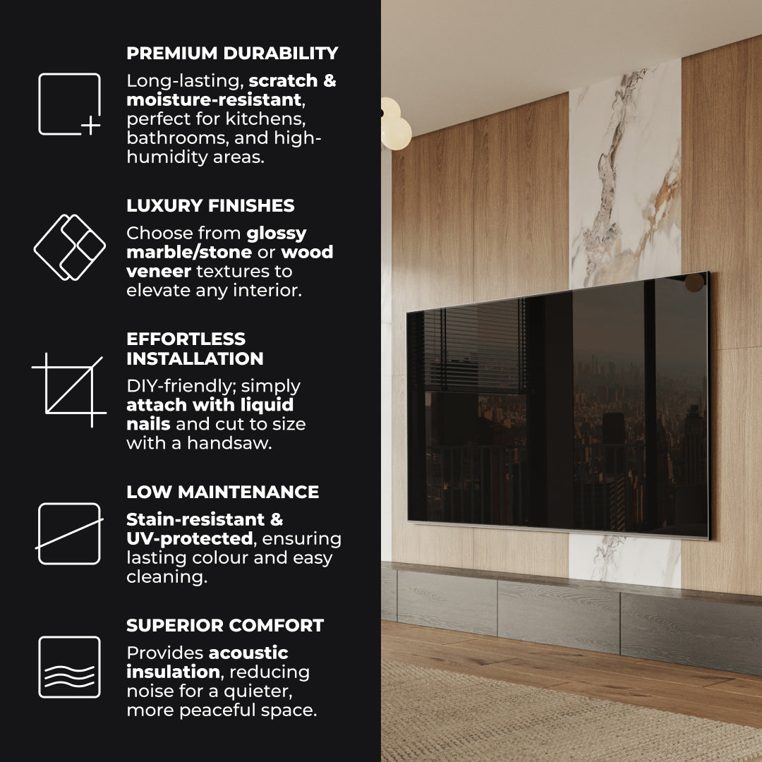 Biscayne Marble & Wood 2-in-1 Designer Panel Set