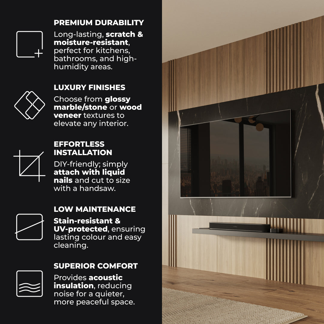 Boca Marble & Wood 3-in-1 Designer Panel Set