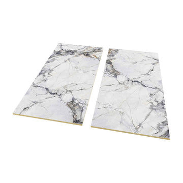 Cold River Snow Marble Wall Panels