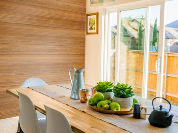 Grooved Hickory Thermowood Wall Panels