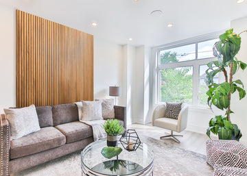 Fluted Light Ash Thermowood Wall Panels