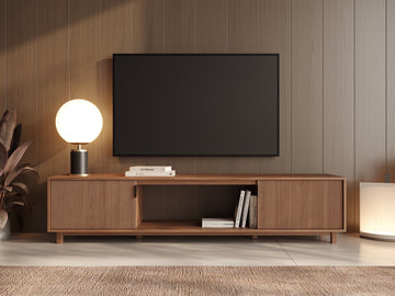 Charleston Grooved Wooden TV Stand