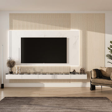 Brickell Pre-Designed Wall Panel Kit with LED Lighting