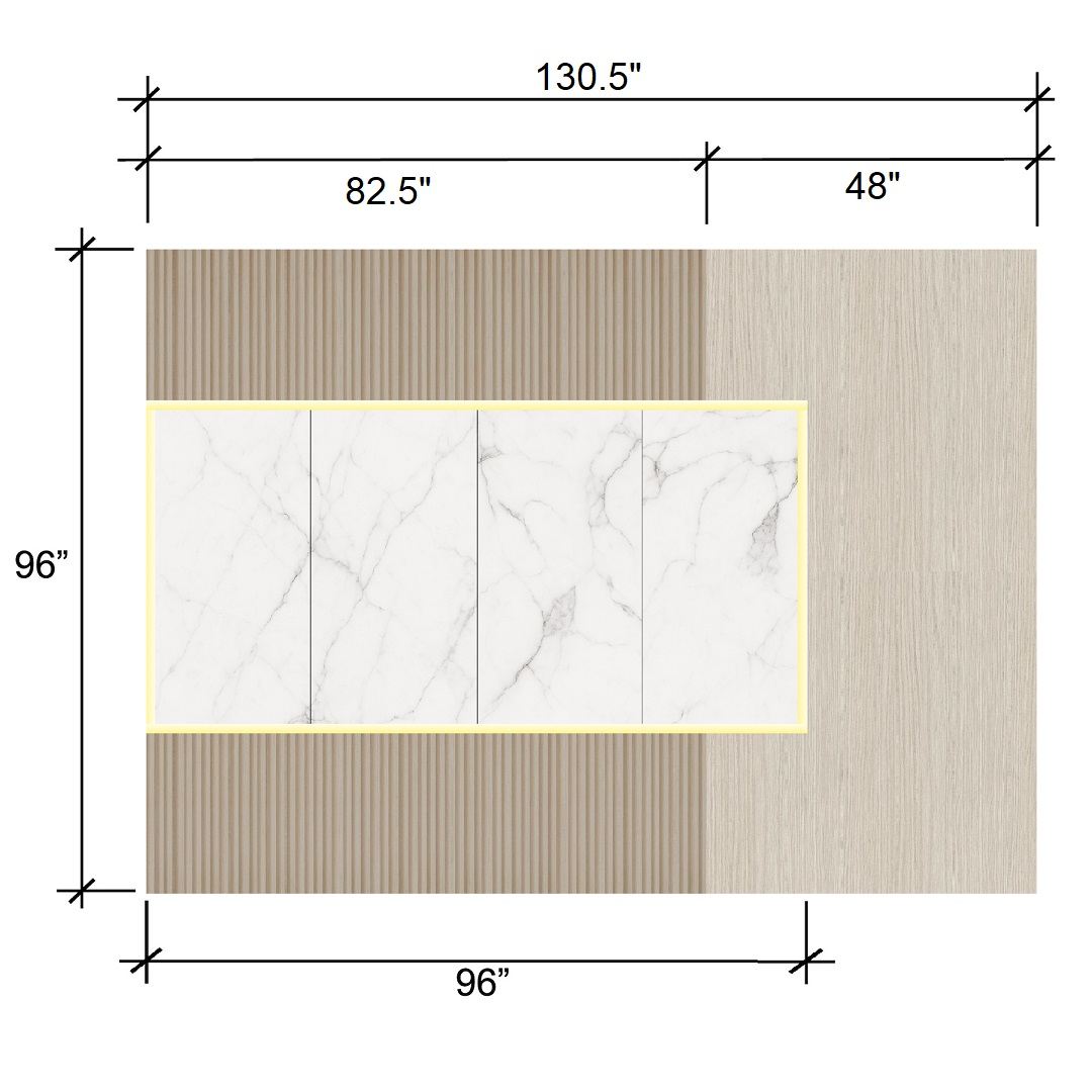 Brickell Pre-Designed Wall Panel Kit with LED Lighting