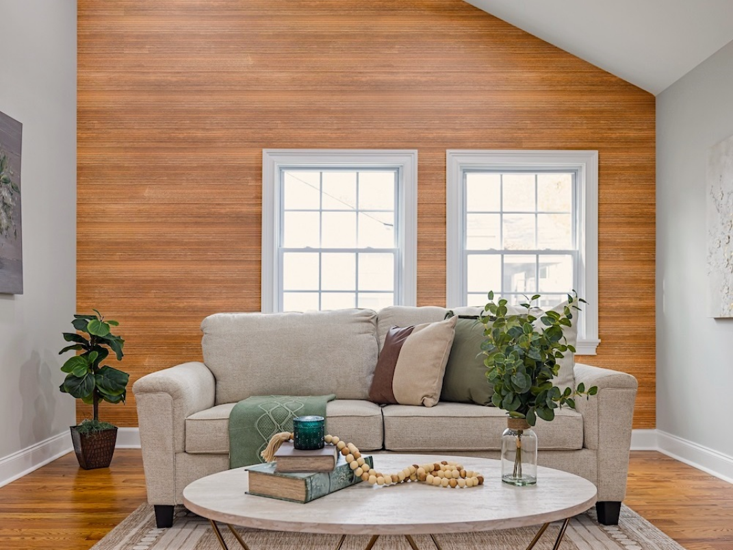 Grooved Hickory Thermowood Wall Panels