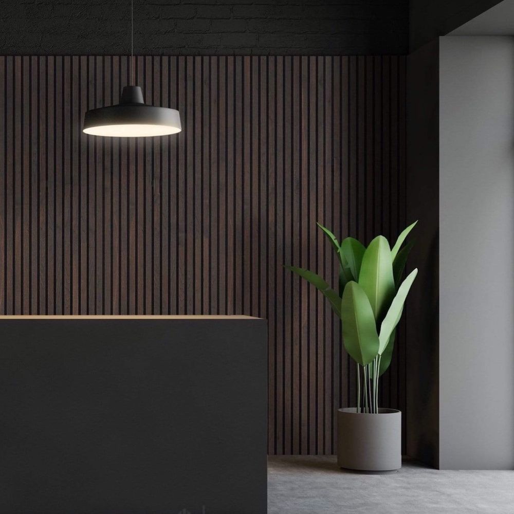 Fluted Dark Ash Thermowood Wall Panels